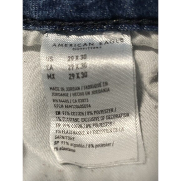 American Eagle Airflex+ Skinny Jeans 29x30 Medium Blue - Picture 12 of 13